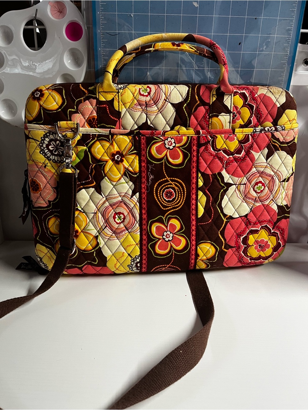 Vera Bradley Laptop Over-the-Shoulder Bag